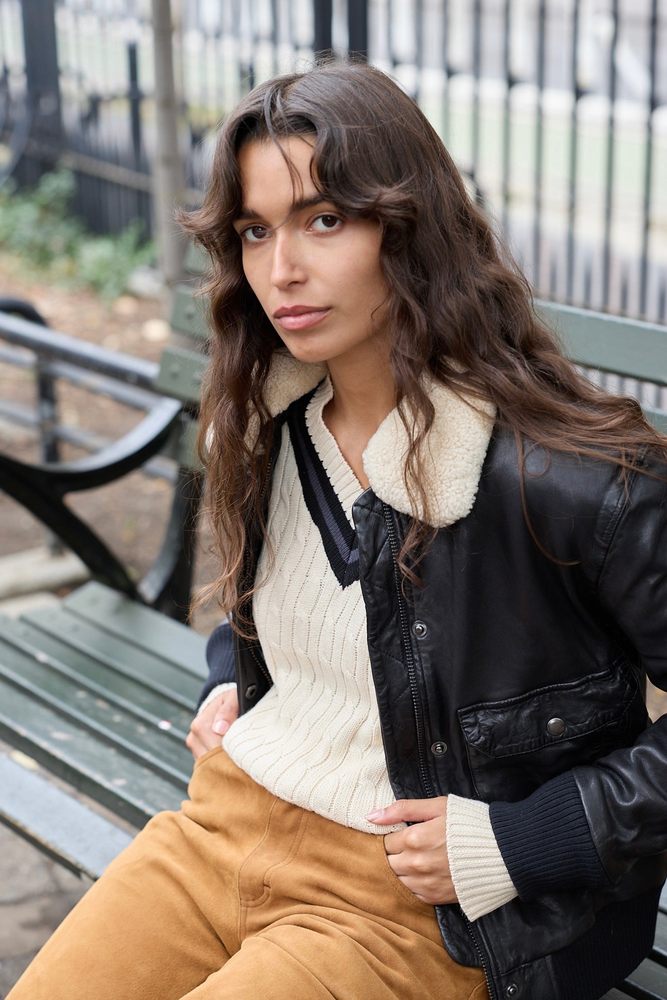 Phoebe Removable Collar Bomber Jacket 403 – Gilded Age