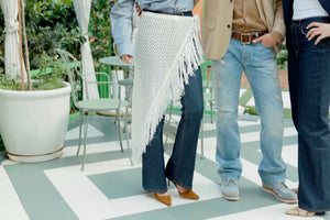 Unna Long Asymmetric Crochet Wrap Skirt 504
