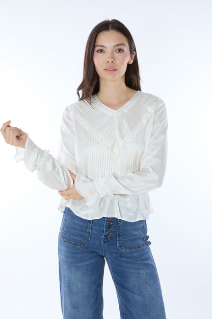 Demeter Pleated Silk Blouse 301