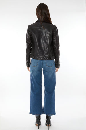 402 Luna Denim Style Leather Jacket