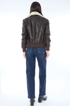 403 Phoebe Removable Collar Bomber Jacket