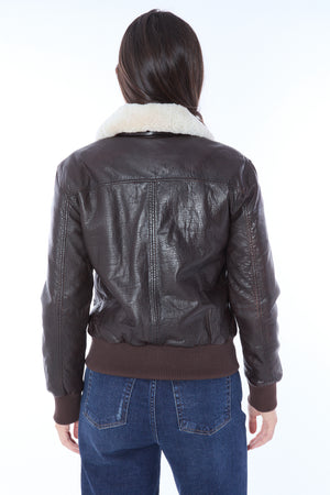 403 Phoebe Removable Collar Bomber Jacket