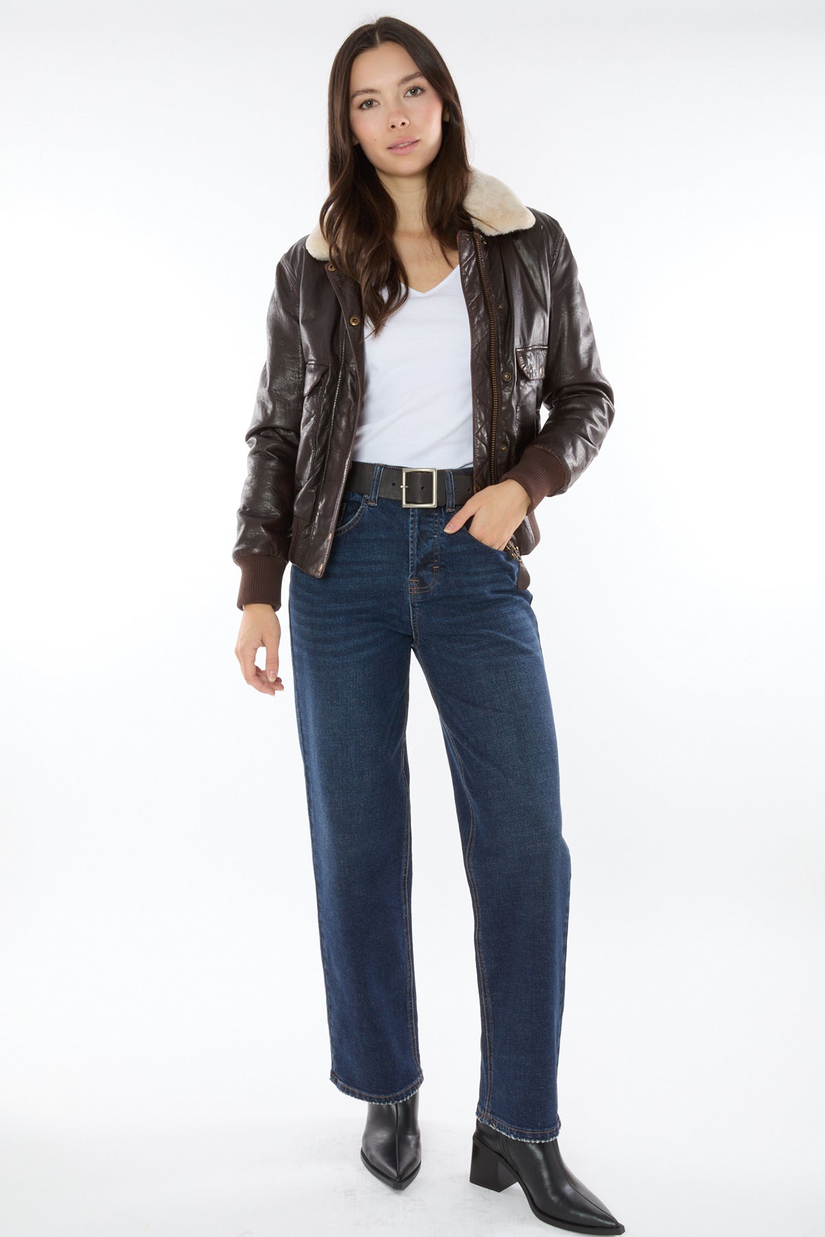 Phoebe Removable Collar Bomber Jacket 403 – Gilded Age
