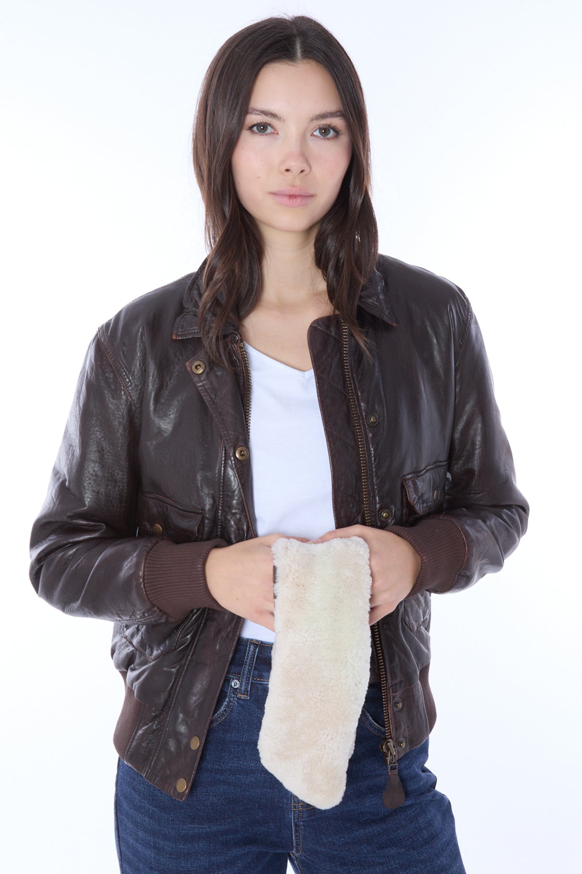 Phoebe Removable Collar Bomber Jacket 403 – Gilded Age