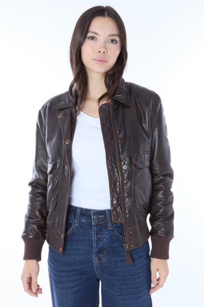 403 Phoebe Removable Collar Bomber Jacket