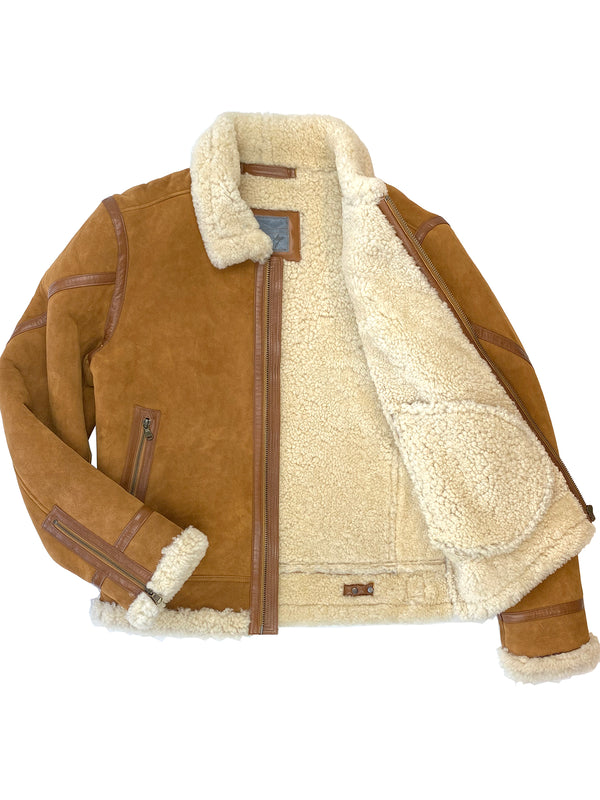 B3 Washed Suede Shearling Jacket 4171
