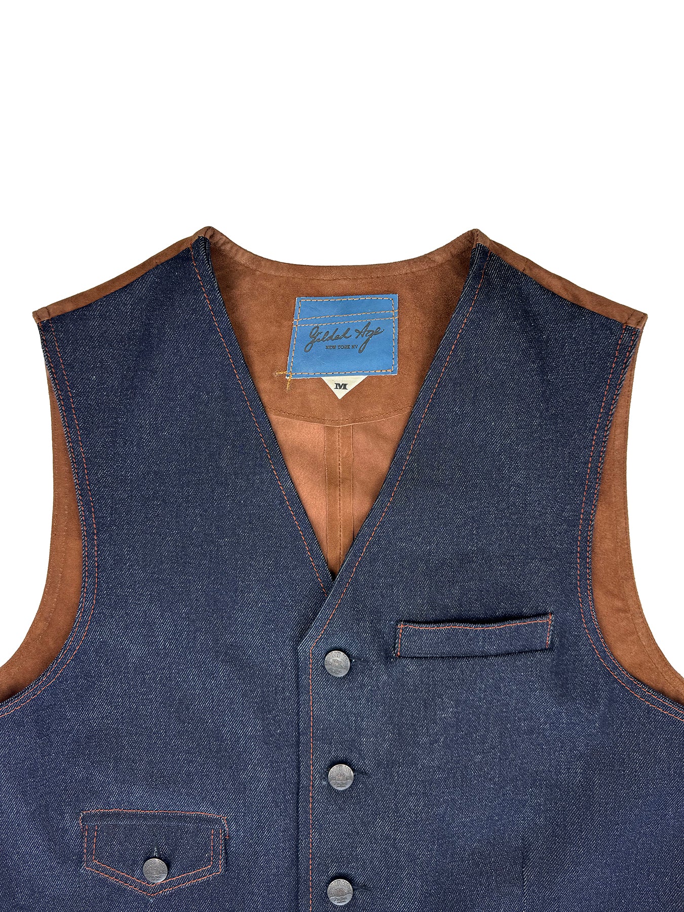 Wyatt Denim Suede Vest 4183