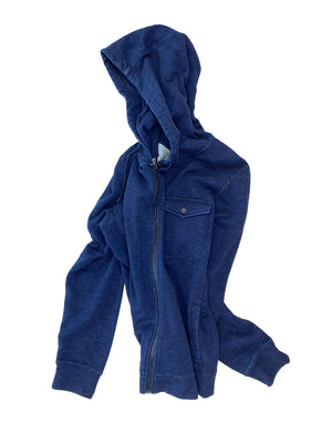 Buzzard Hood Dark Indigo Zip Hoodie 5430