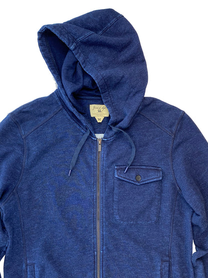 Buzzard Hood Dark Indigo Zip Hoodie 5430