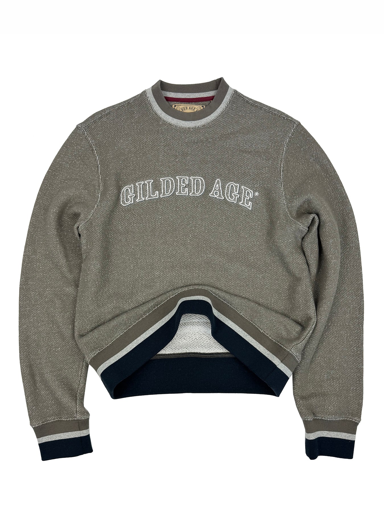Gilded Age Regatta Terry Crew Sweatshirt 5482 GA XXL Warm Gray Marl 630 Grams Soft 100 Cotton Voluminous Yarn French Terry