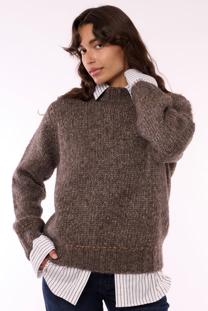 Luna Baby Alpaca Cotton Crew - 607