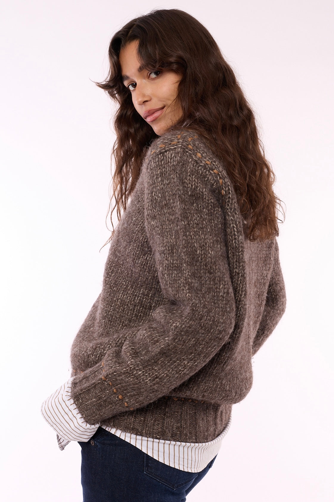 Luna Baby Alpaca Cotton Crew - 607