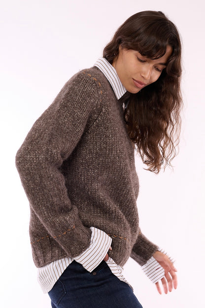 Luna Baby Alpaca Cotton Crew - 607