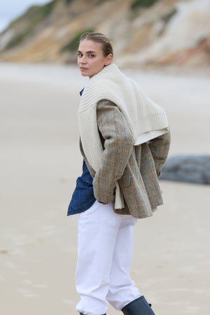 Men's Style Harris Wool Herringbone Blazer 4265