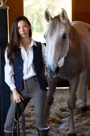 Men's Style Wyatt Denim Suede Vest 4183