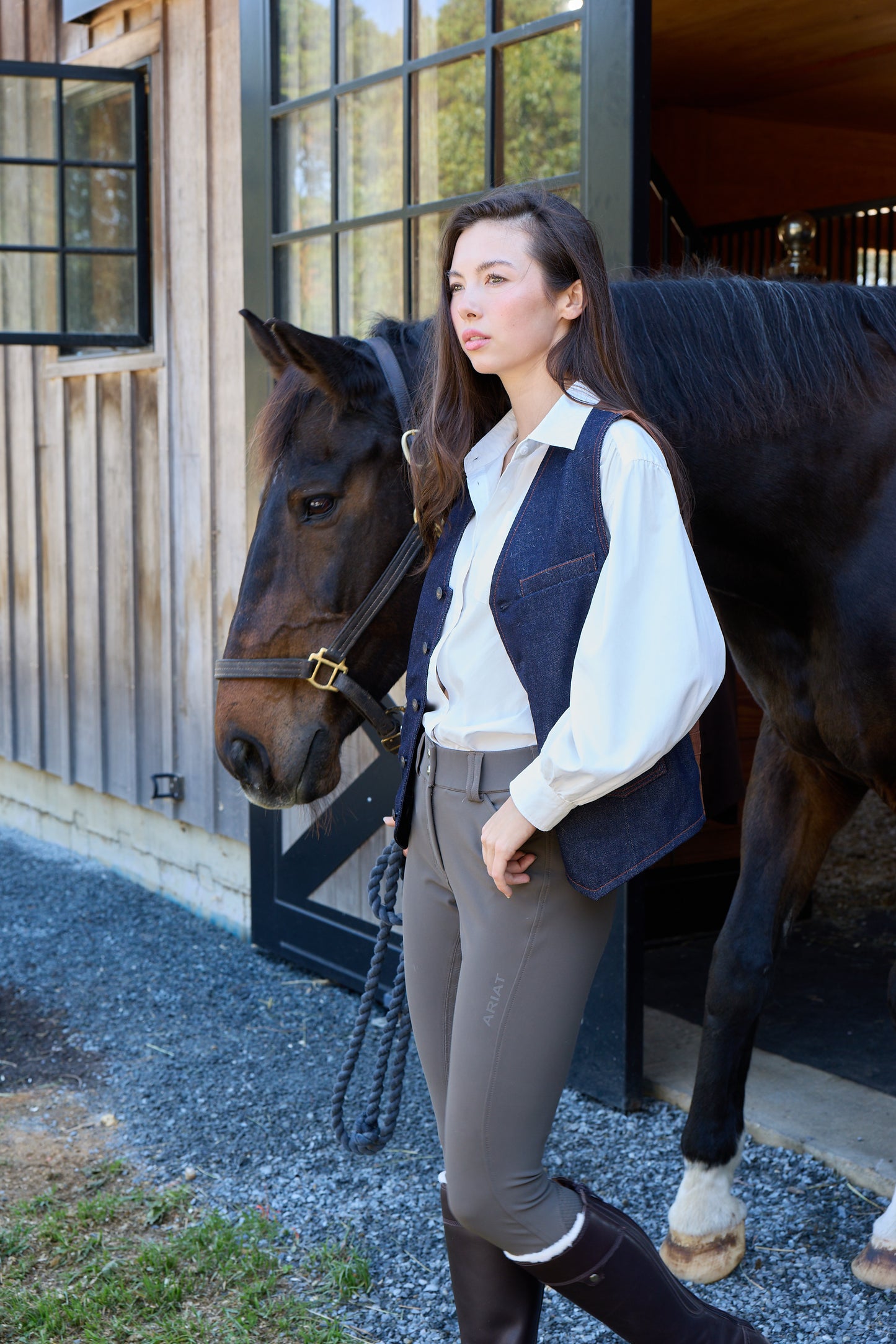 Men's Style Wyatt Denim Suede Vest 4183