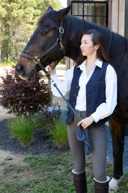 Men's Style Wyatt Denim Suede Vest 4183