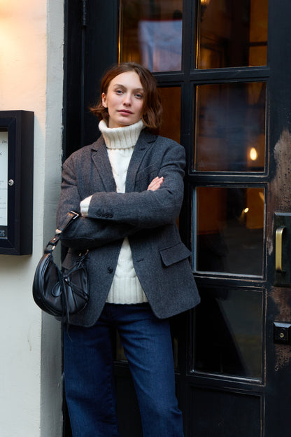 Men's Style Harris Wool Herringbone Blazer 4265