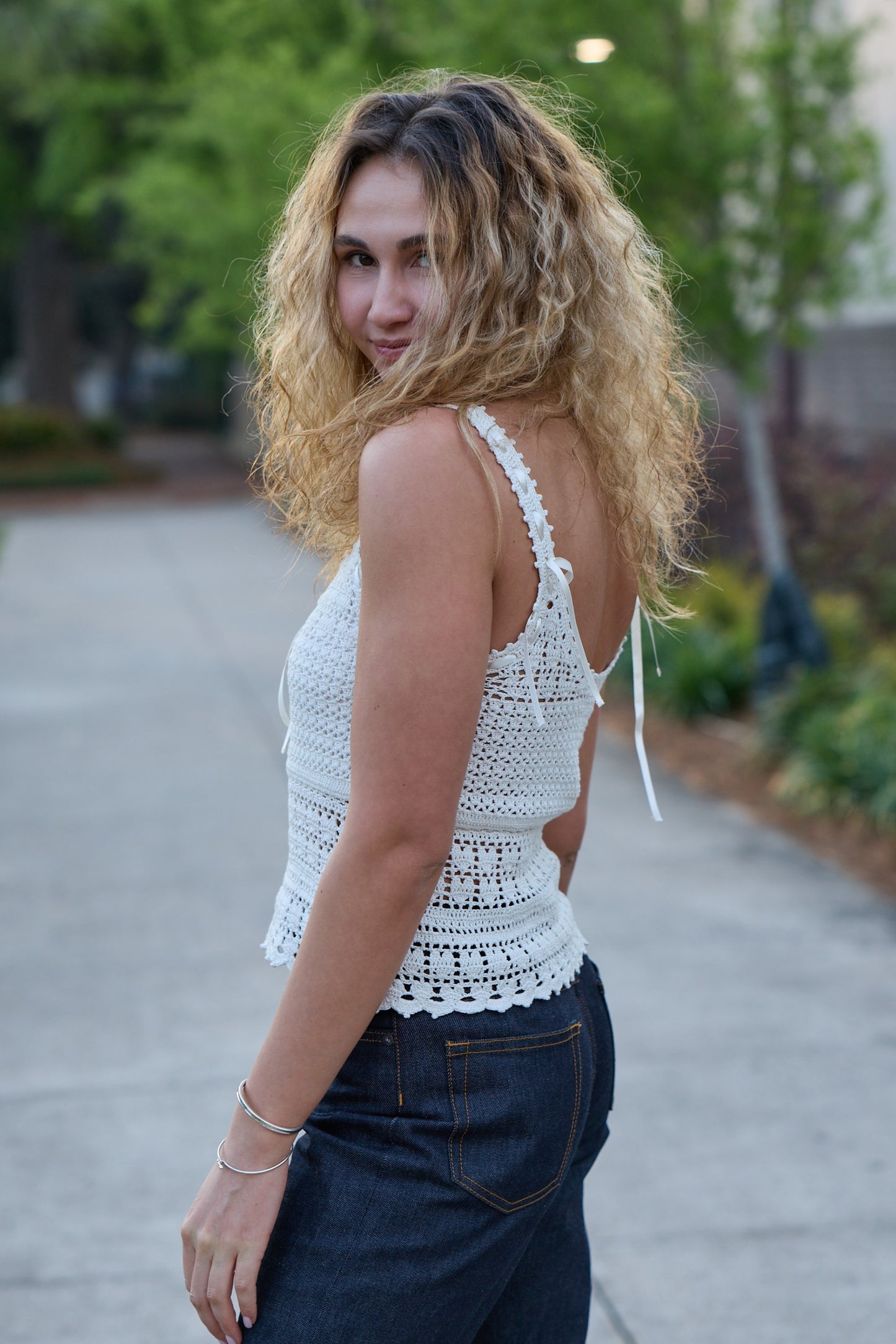 Dora Boho Lace Tank 503