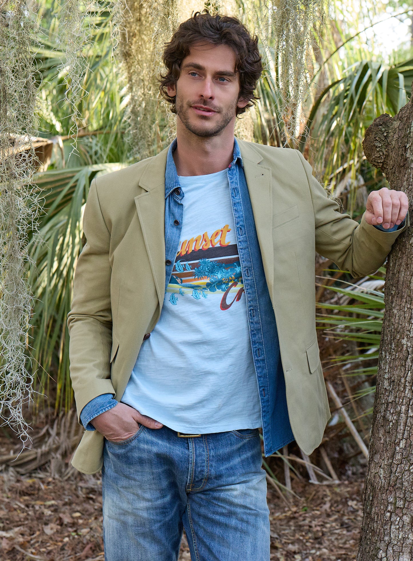 Sage Cotton Suit Blazer 4210