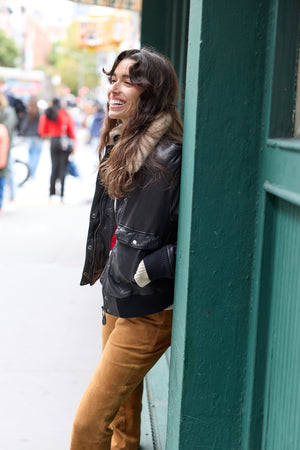 Phoebe Removable Collar Bomber Jacket 403