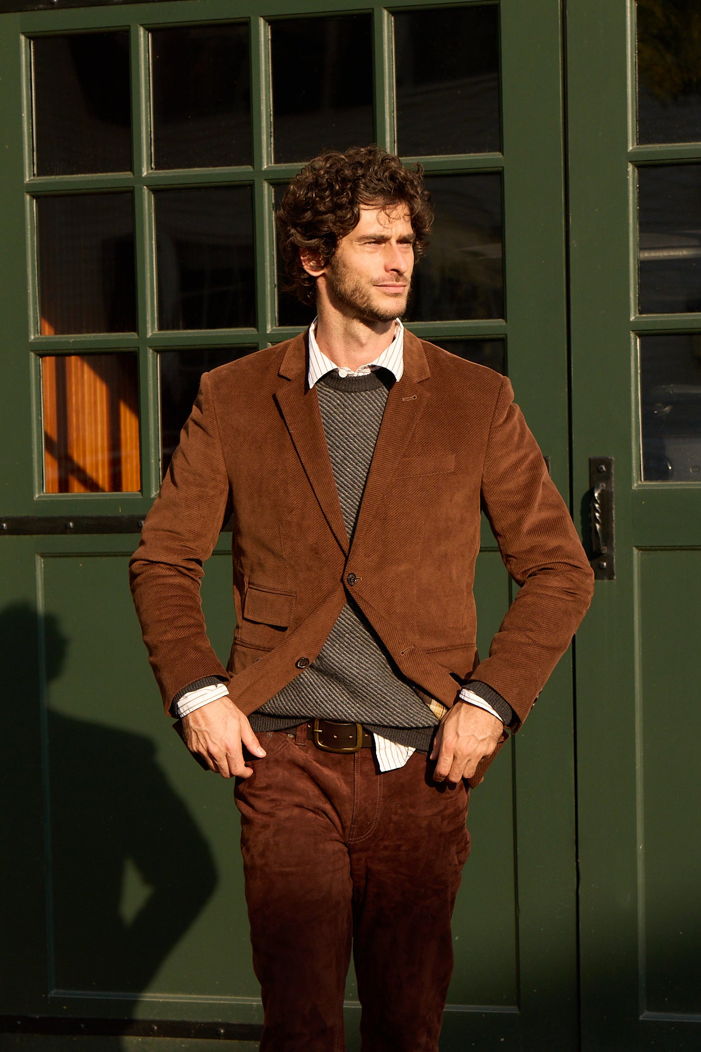 Sage Moleskin Twill Blazer 4210
