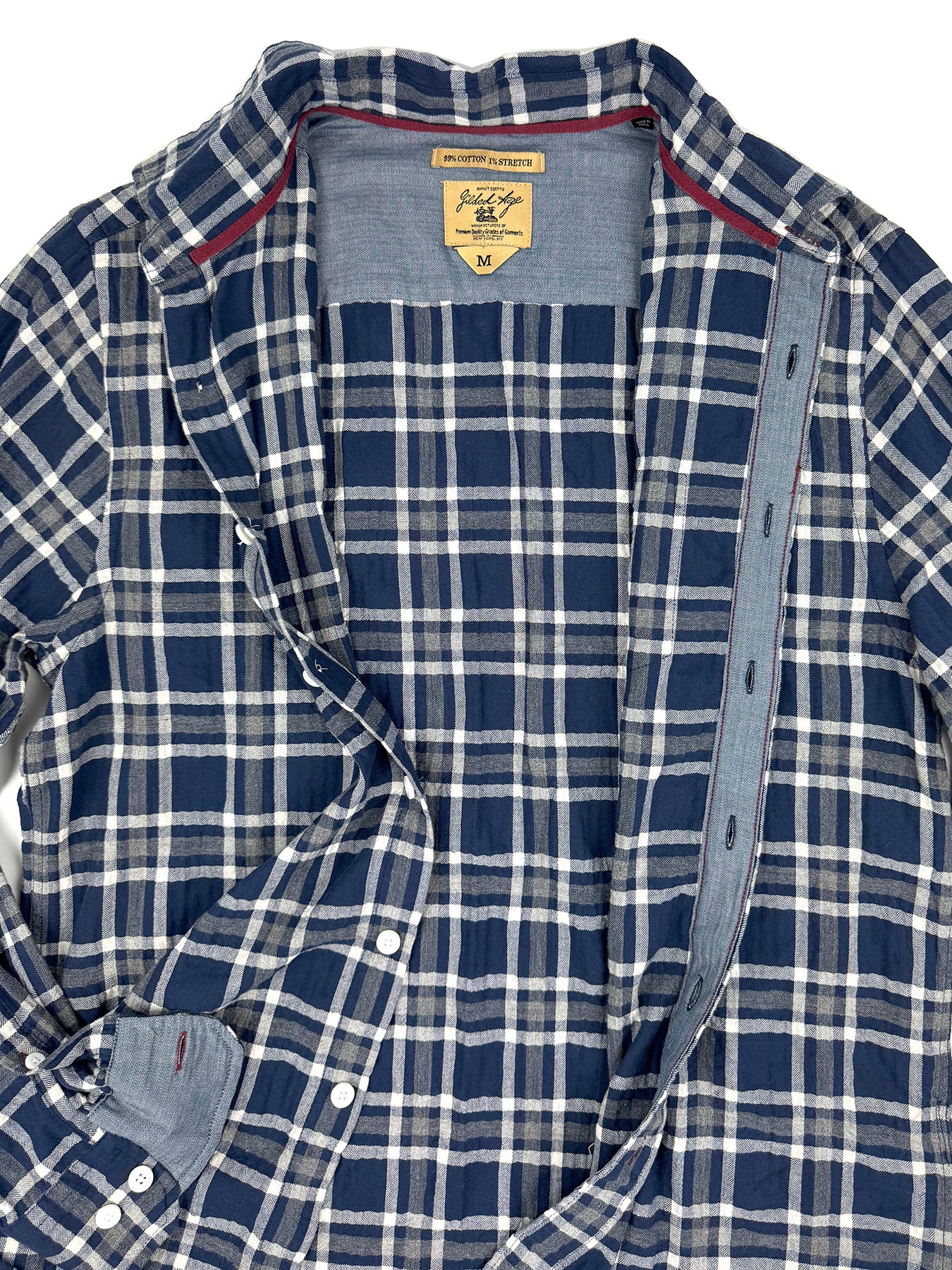 Madison Brushed Twill Plaid Shirt 3001