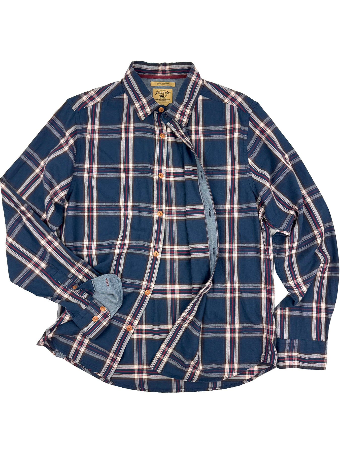 Madison Brushed Twill Plaid Shirt 3001