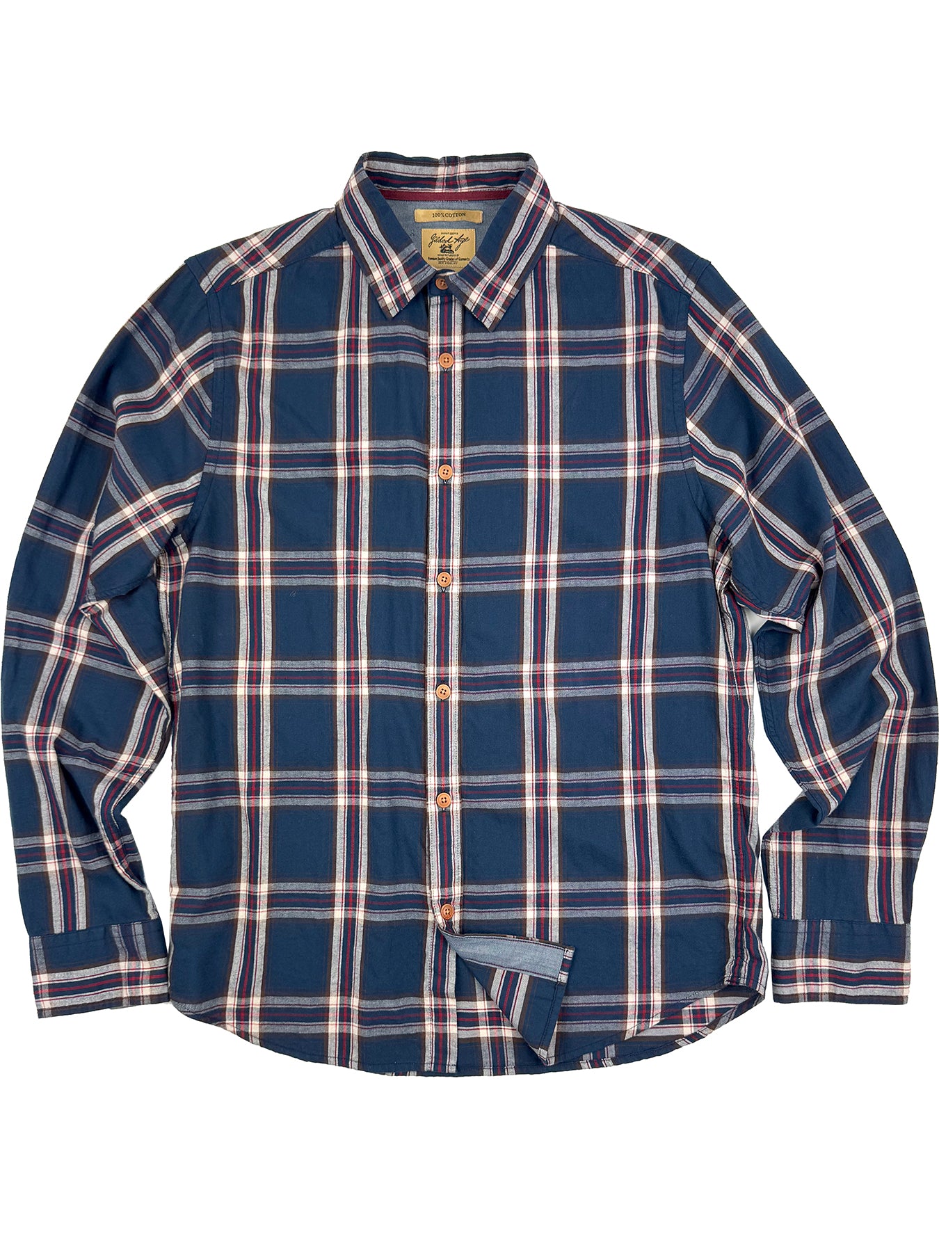 Madison Brushed Twill Plaid Shirt 3001