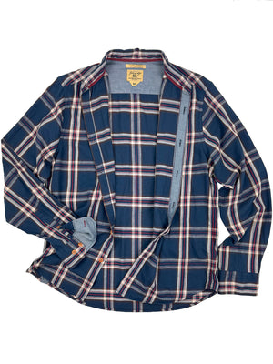 Madison Brushed Twill Plaid Shirt 3001