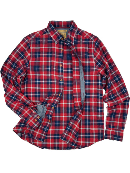 Parker Brushed Twill Plaid Shirt 3003