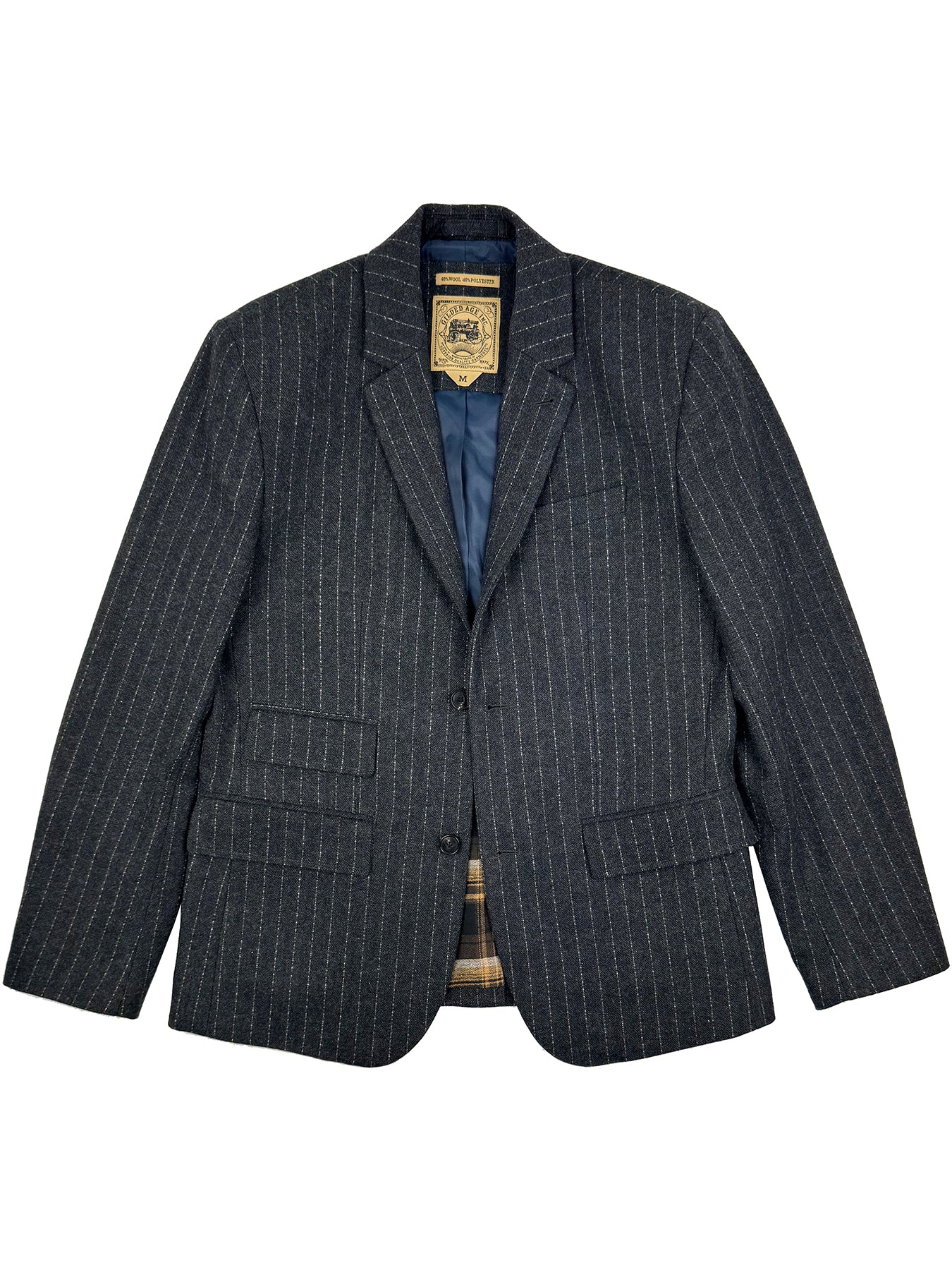 Sage Wool Pinstripe Blazer 4210