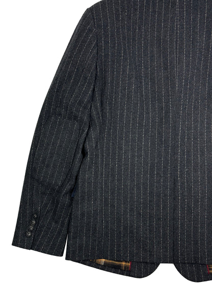 Sage Wool Pinstripe Blazer 4210