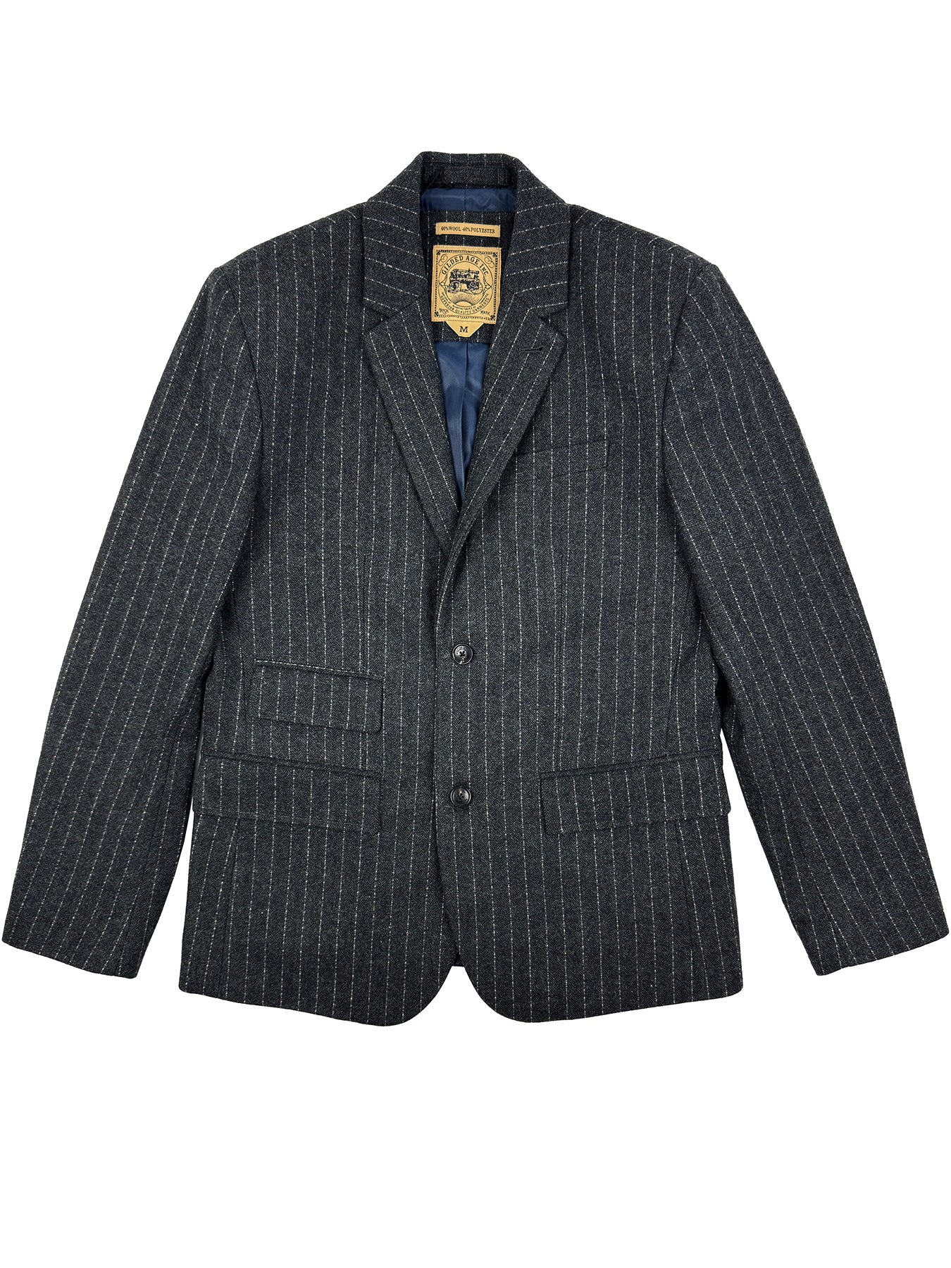 Sage Wool Pinstripe Blazer 4210