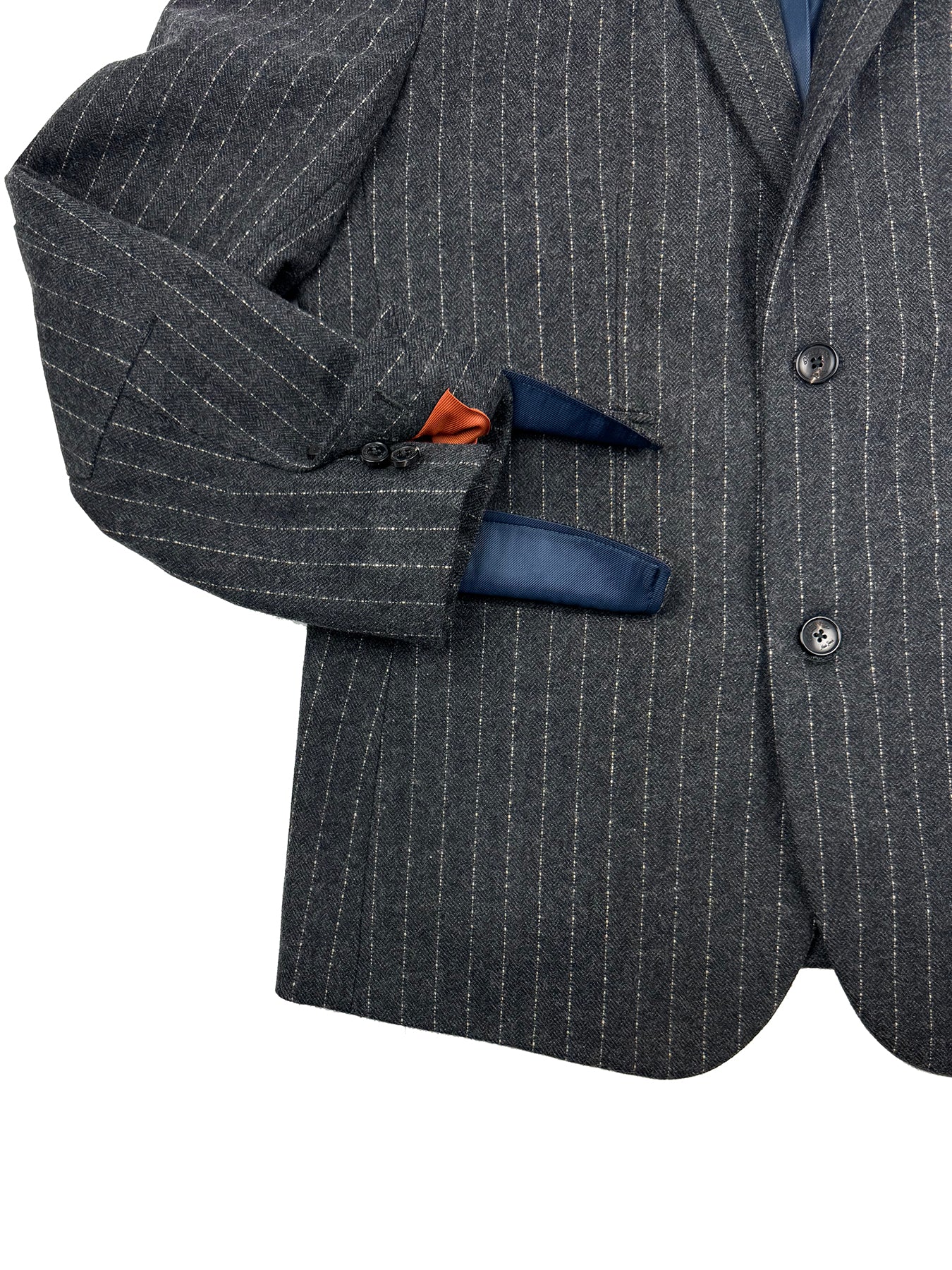 Sage Wool Pinstripe Blazer 4210