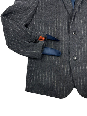 Sage Wool Pinstripe Blazer 4210