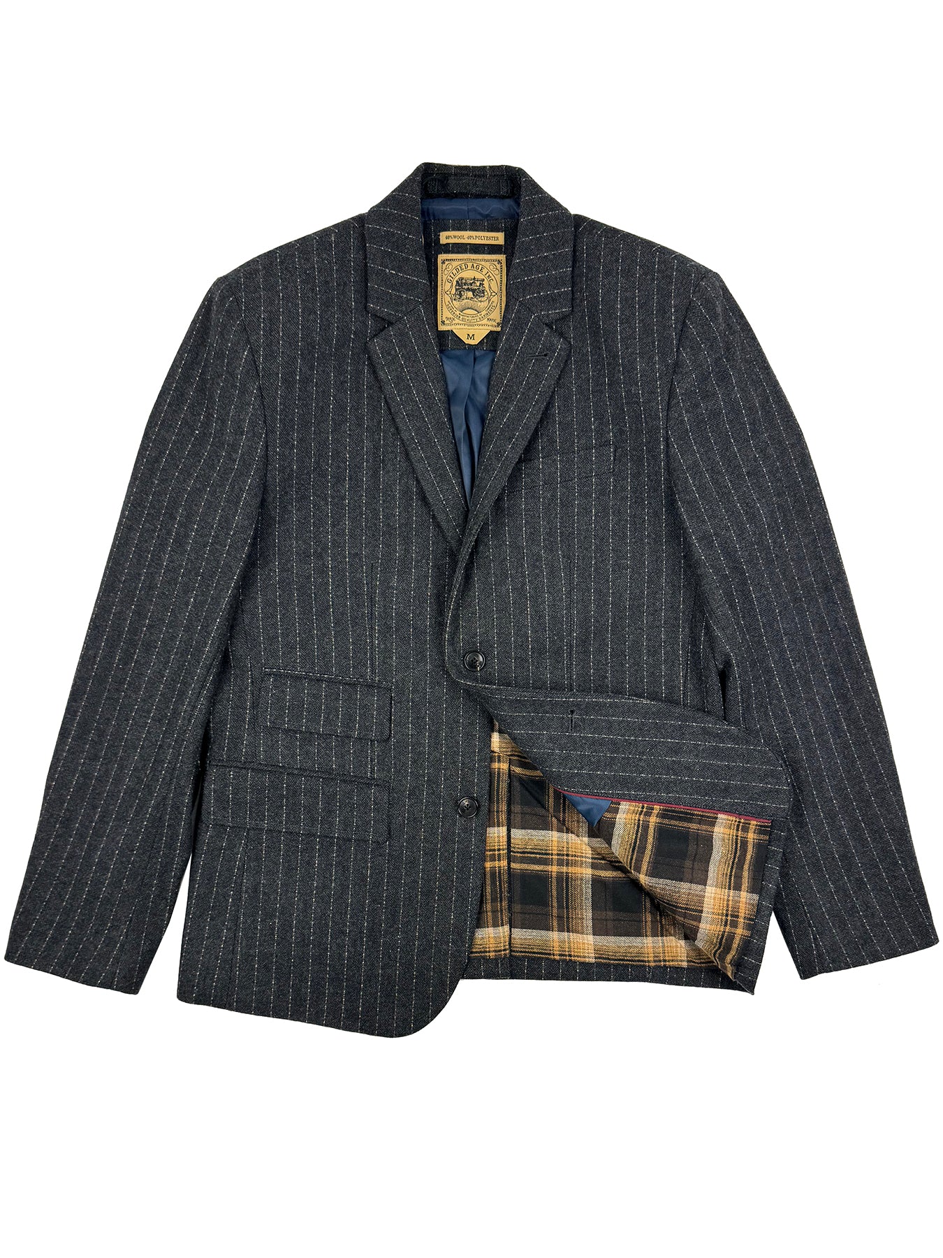 Sage Wool Pinstripe Blazer 4210