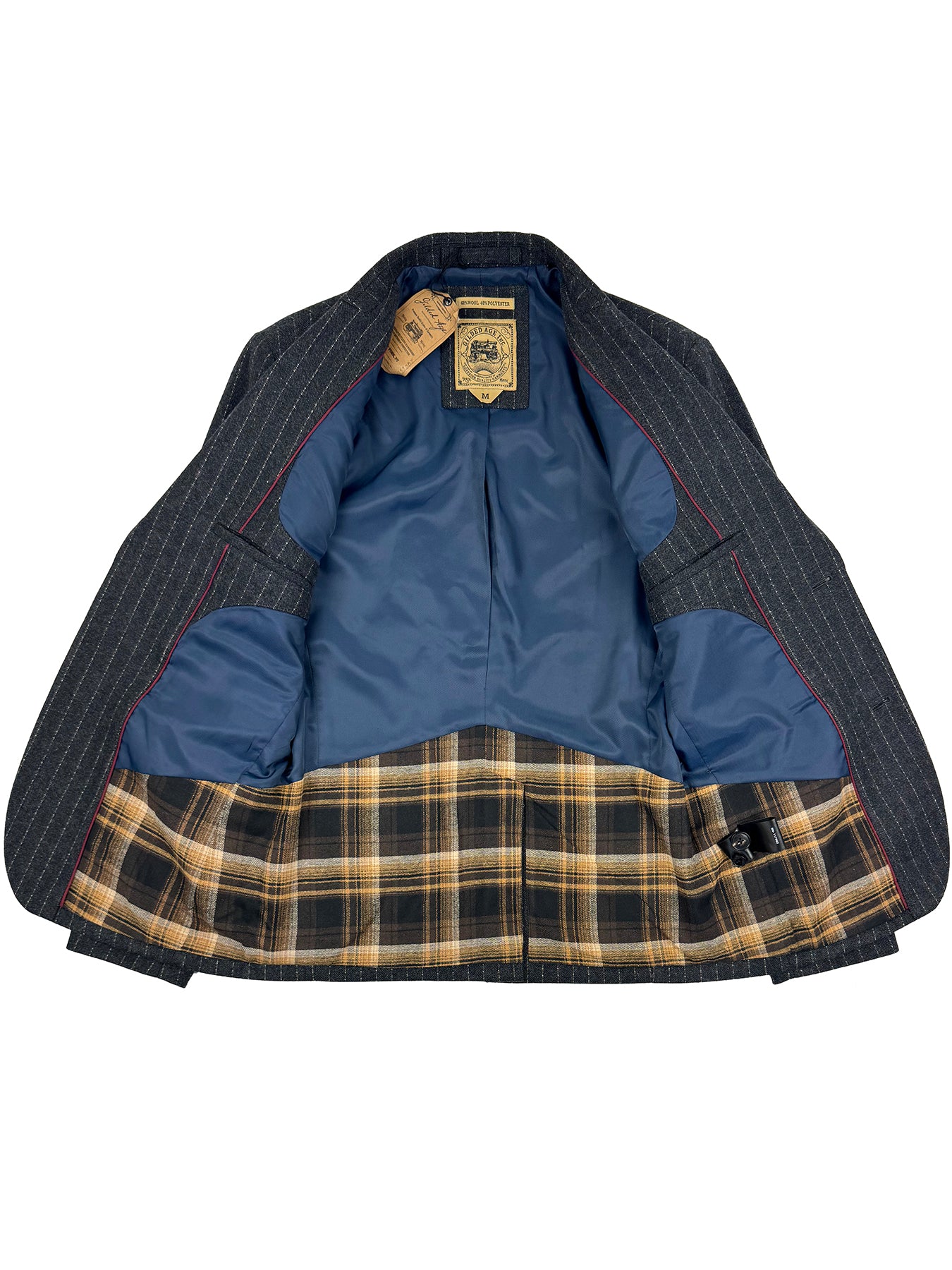 Sage Wool Pinstripe Blazer 4210