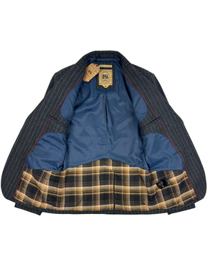 Sage Wool Pinstripe Blazer 4210