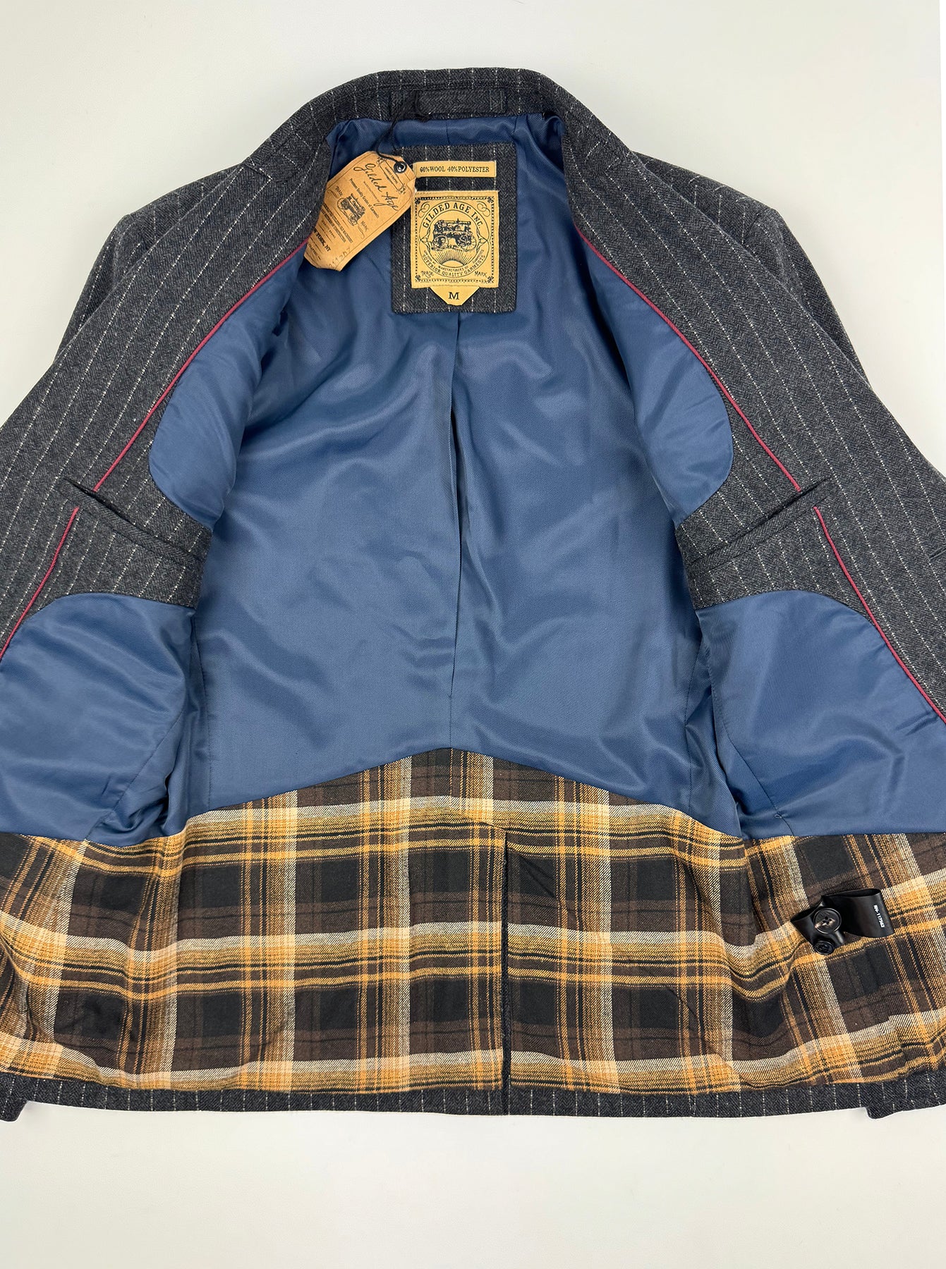 Sage Wool Pinstripe Blazer 4210