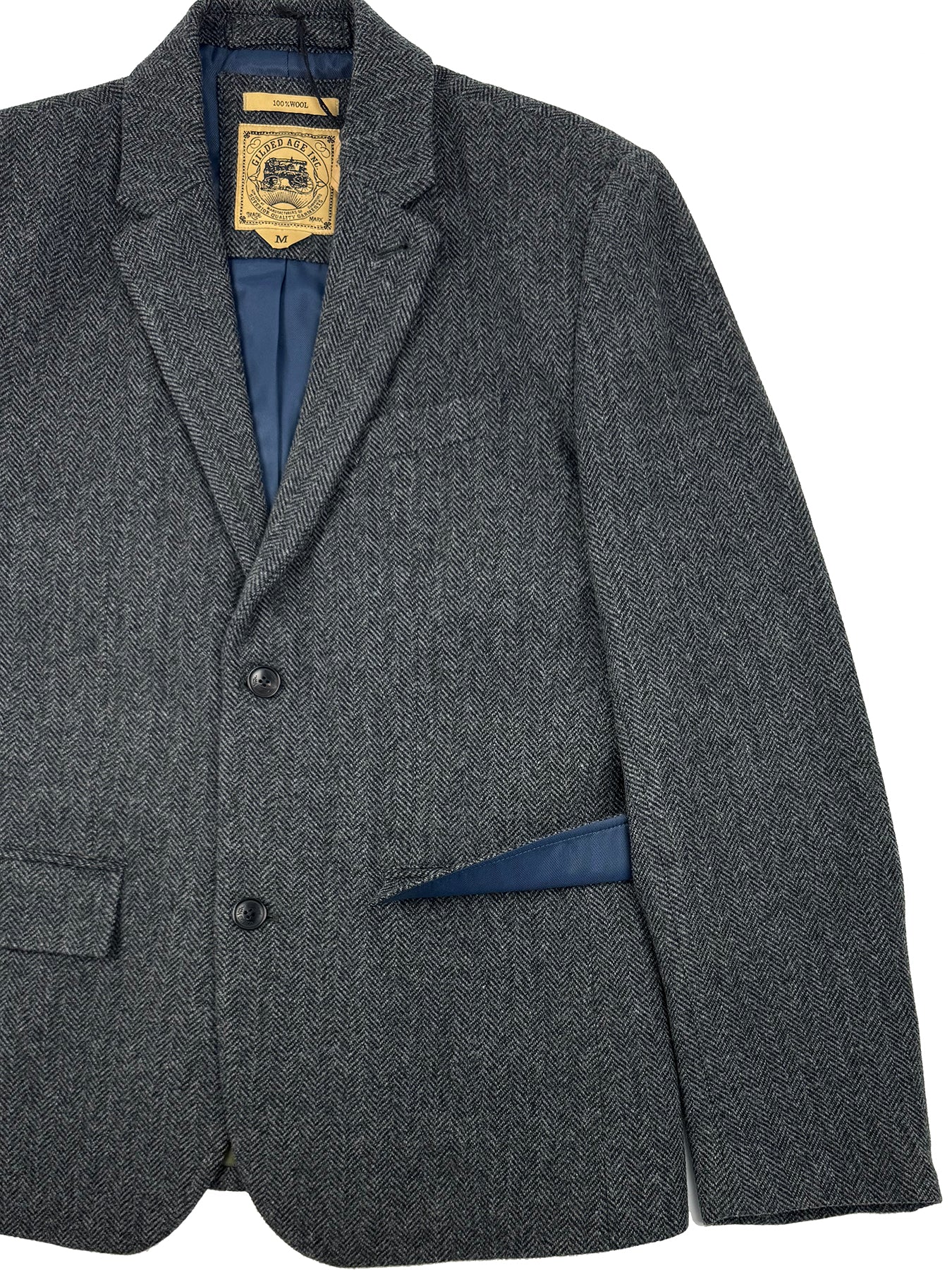 Harris Wool Herringbone Blazer 4265 – Gilded Age