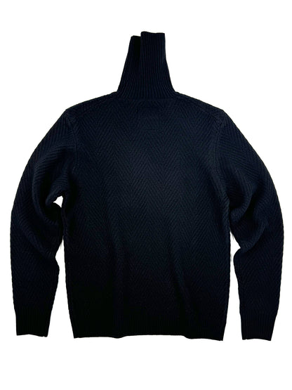 Jude 7GG Cashmere Herringbone Turtleneck 6284