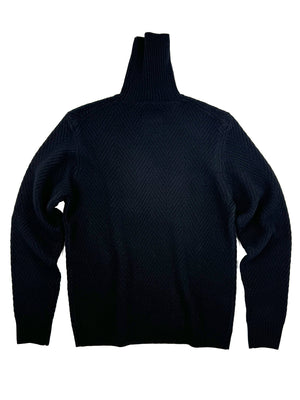 Jude 7GG Cashmere Herringbone Turtleneck 6284