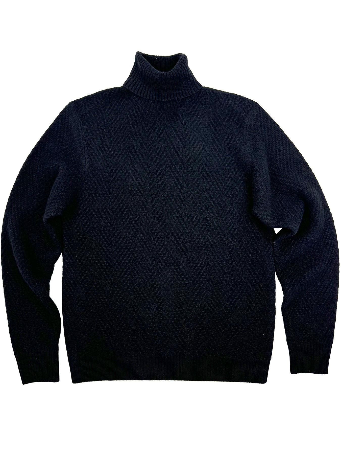 Jude 7GG Cashmere Herringbone Turtleneck 6284