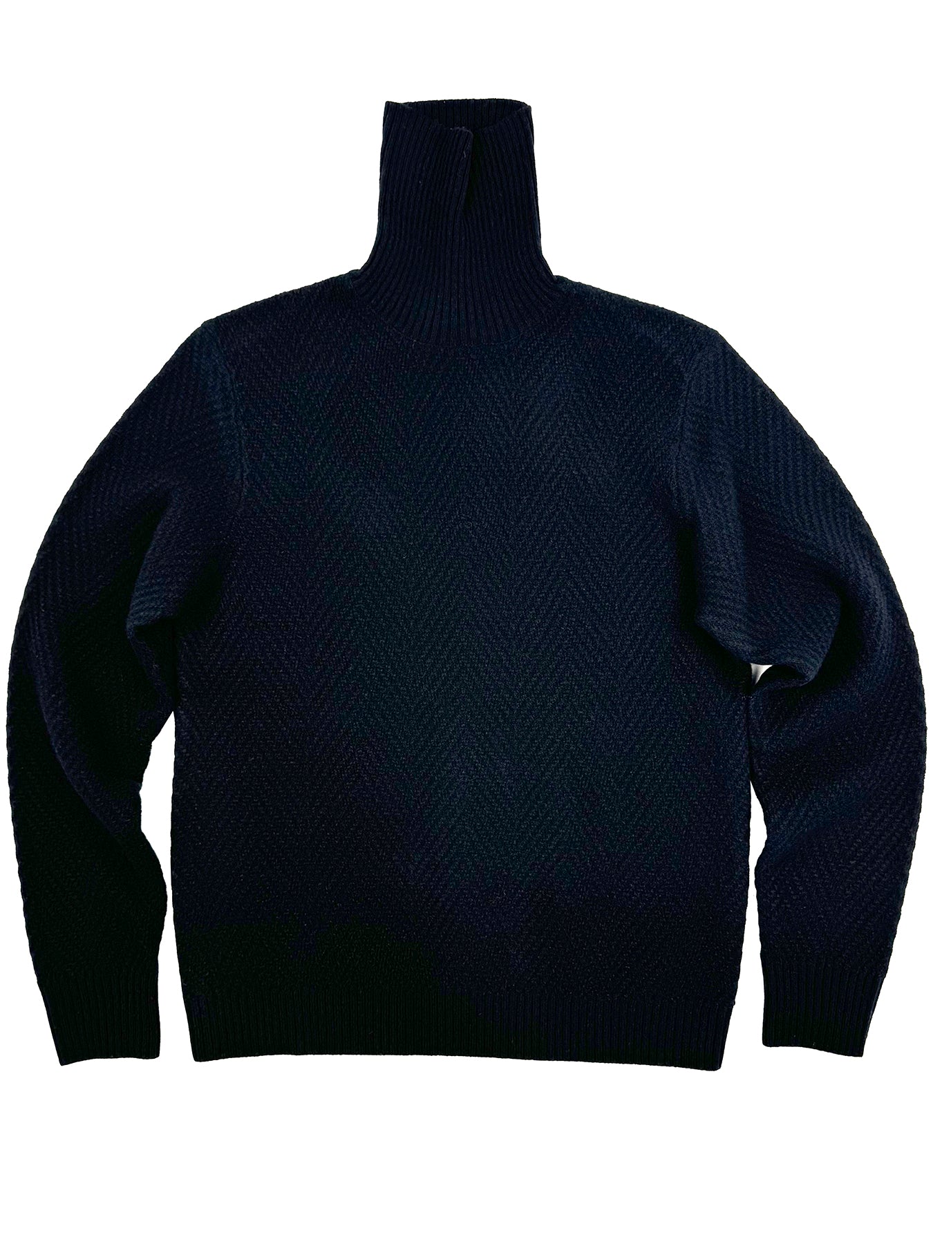 Jude 7GG Cashmere Herringbone Turtleneck 6284