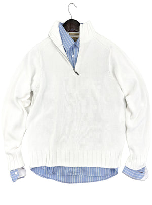 Orleans 7GG Silky Cotton Pullover Sweater 6285