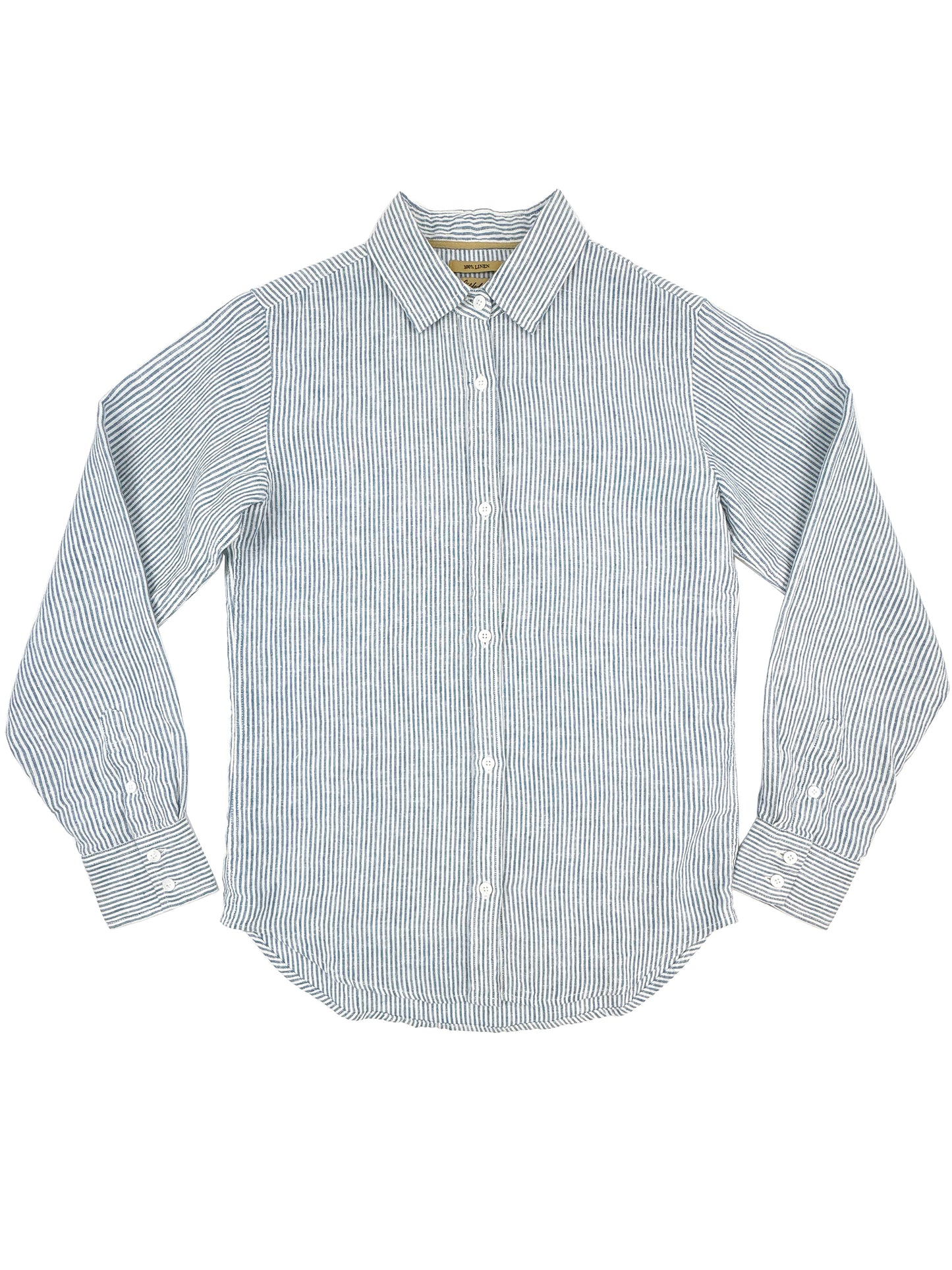 Pia Linen Chambray Blue Stripe Shirt 308