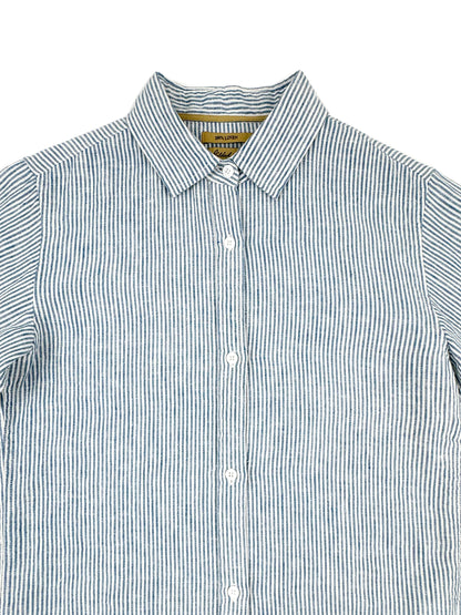 Pia Linen Chambray Blue Stripe Shirt 308