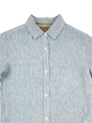 Pia Linen Chambray Blue Stripe Shirt 308