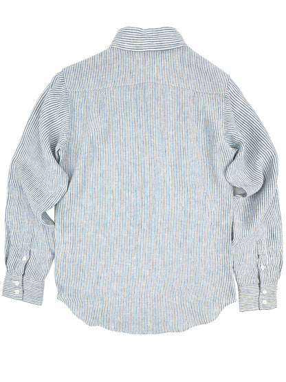Pia Linen Chambray Blue Stripe Shirt 308